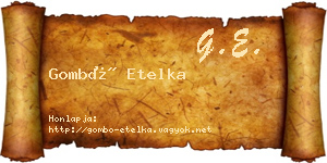 Gombó Etelka névjegykártya